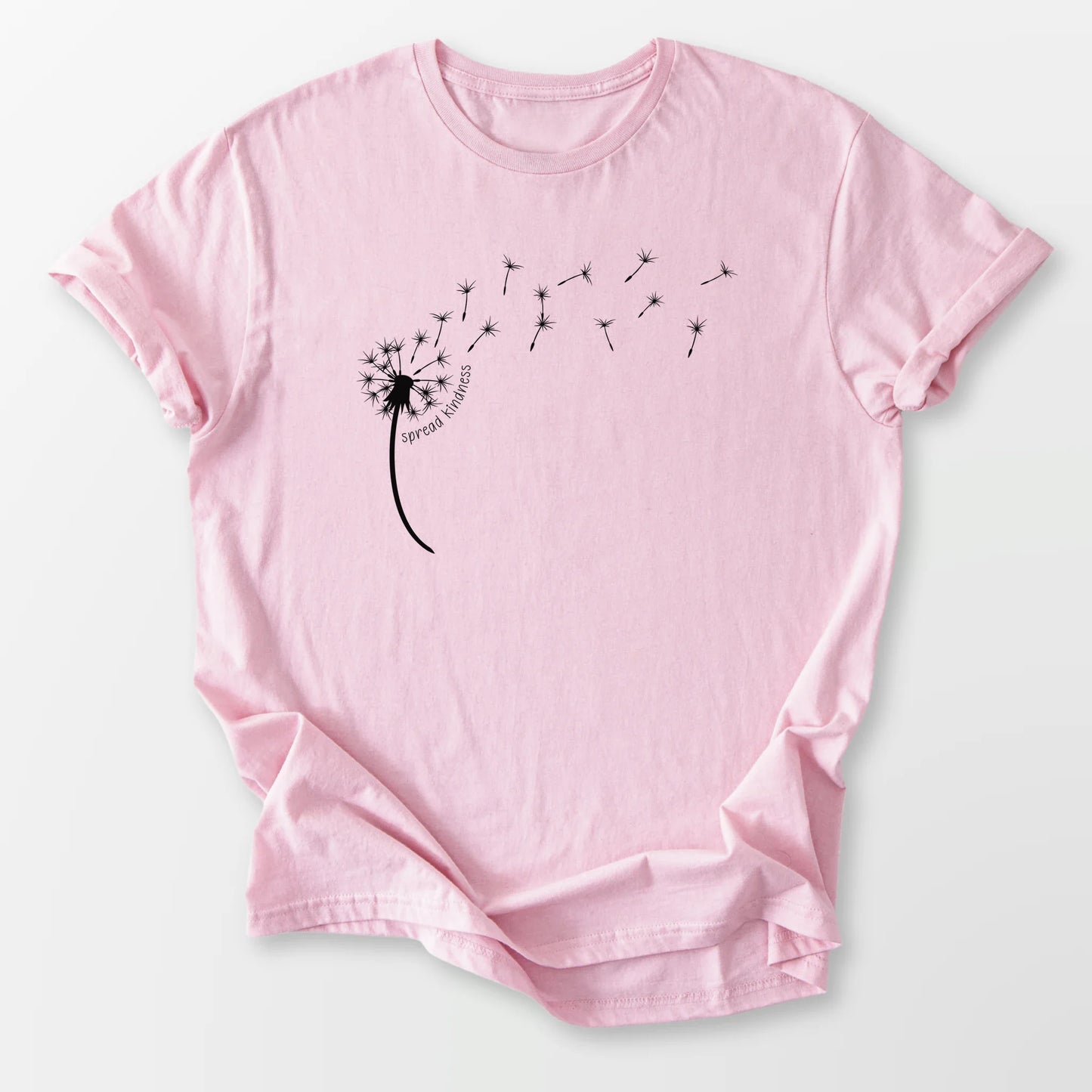 Kindness Dandelion Tee Light Pink T-Shirt