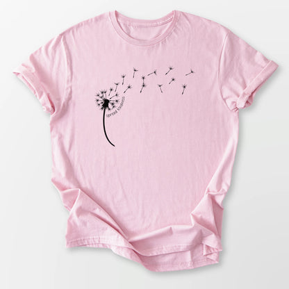 Kindness Dandelion Tee Light Pink T-Shirt