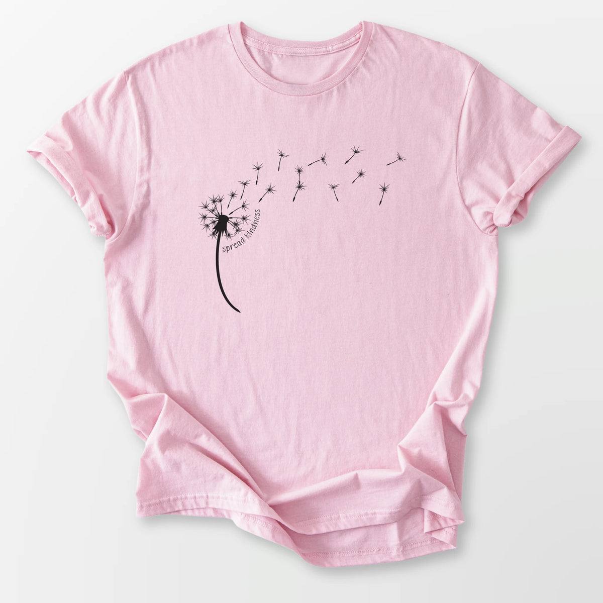 Kindness Dandelion Tee Light Pink T-Shirt