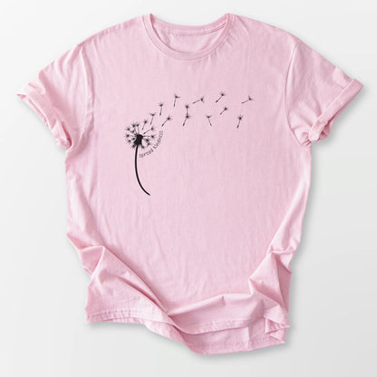 Kindness Dandelion Tee Light Pink T-Shirt