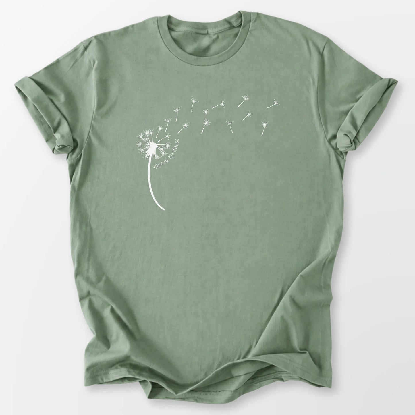 Kindness Dandelion Tee Sage T-Shirt
