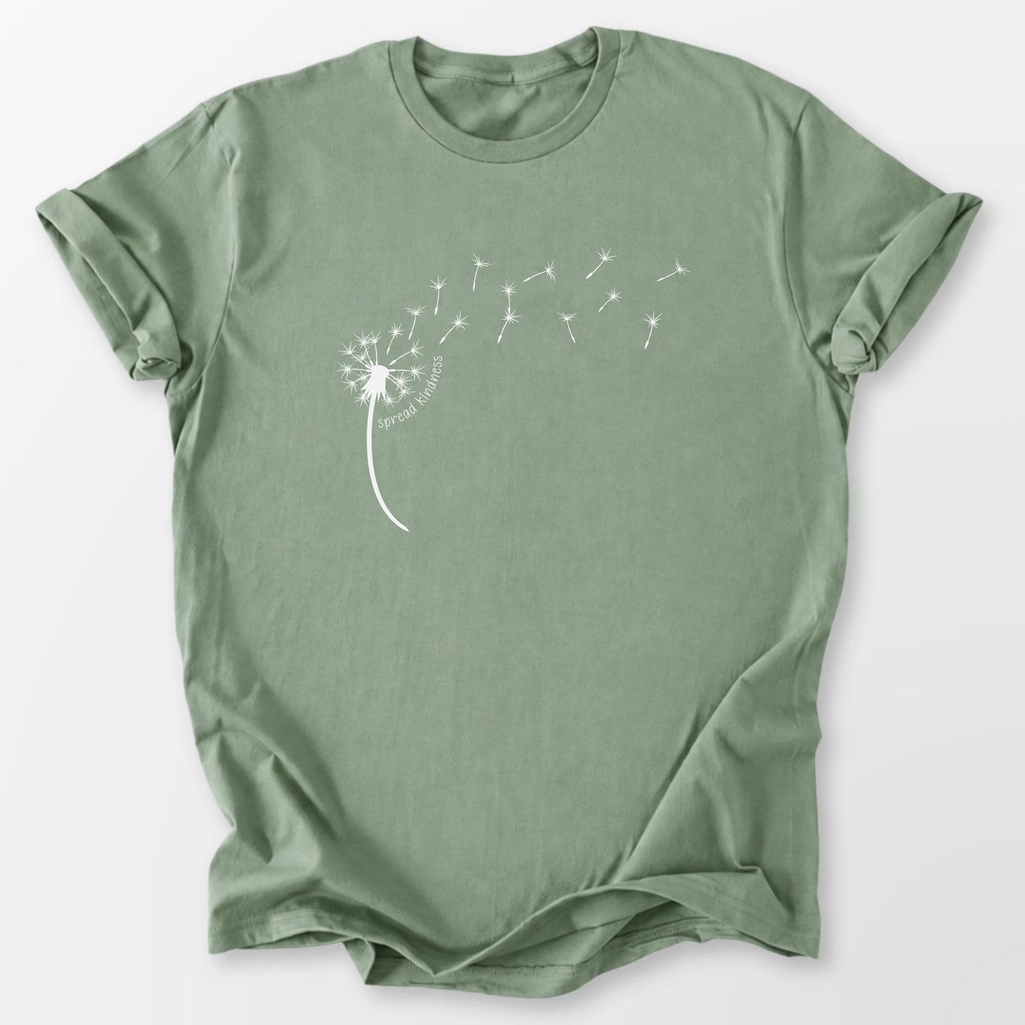 Kindness Dandelion Tee Sage T-Shirt