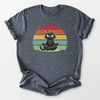 Kitty Sukhasana Tee Dark Heather Grey T-Shirt