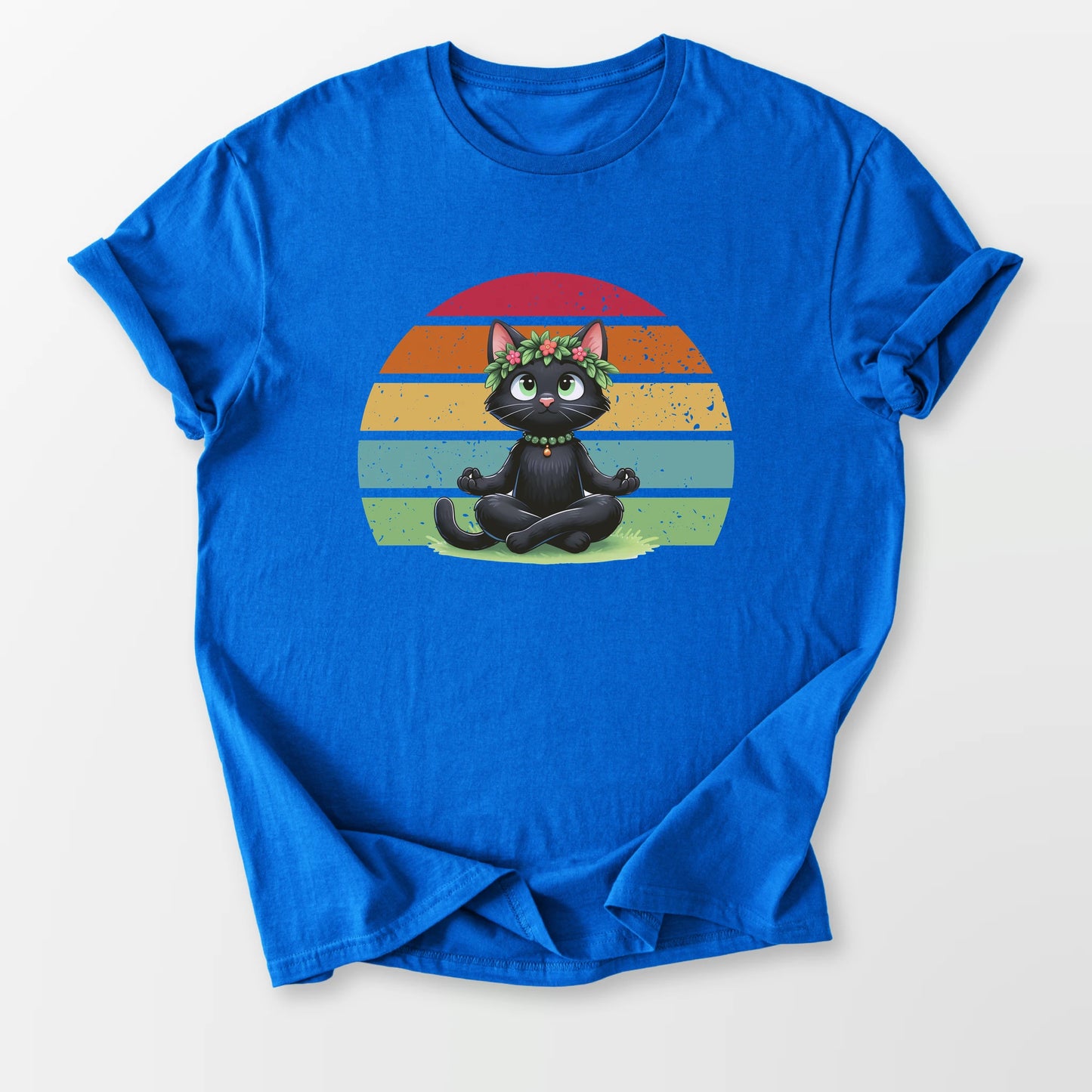 Kitty Sukhasana Tee Royal Blue T-Shirt