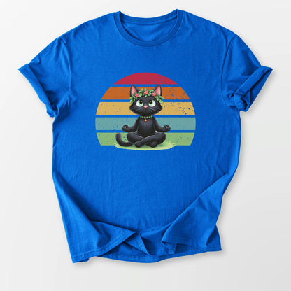 Kitty Sukhasana Tee Royal Blue T-Shirt