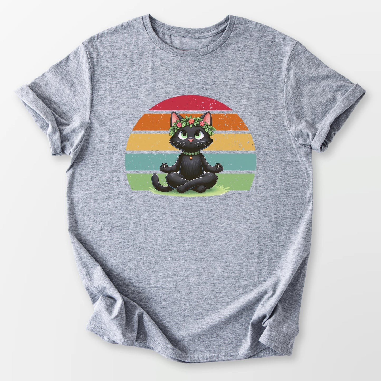 Kitty Sukhasana Tee Sport Grey T-Shirt