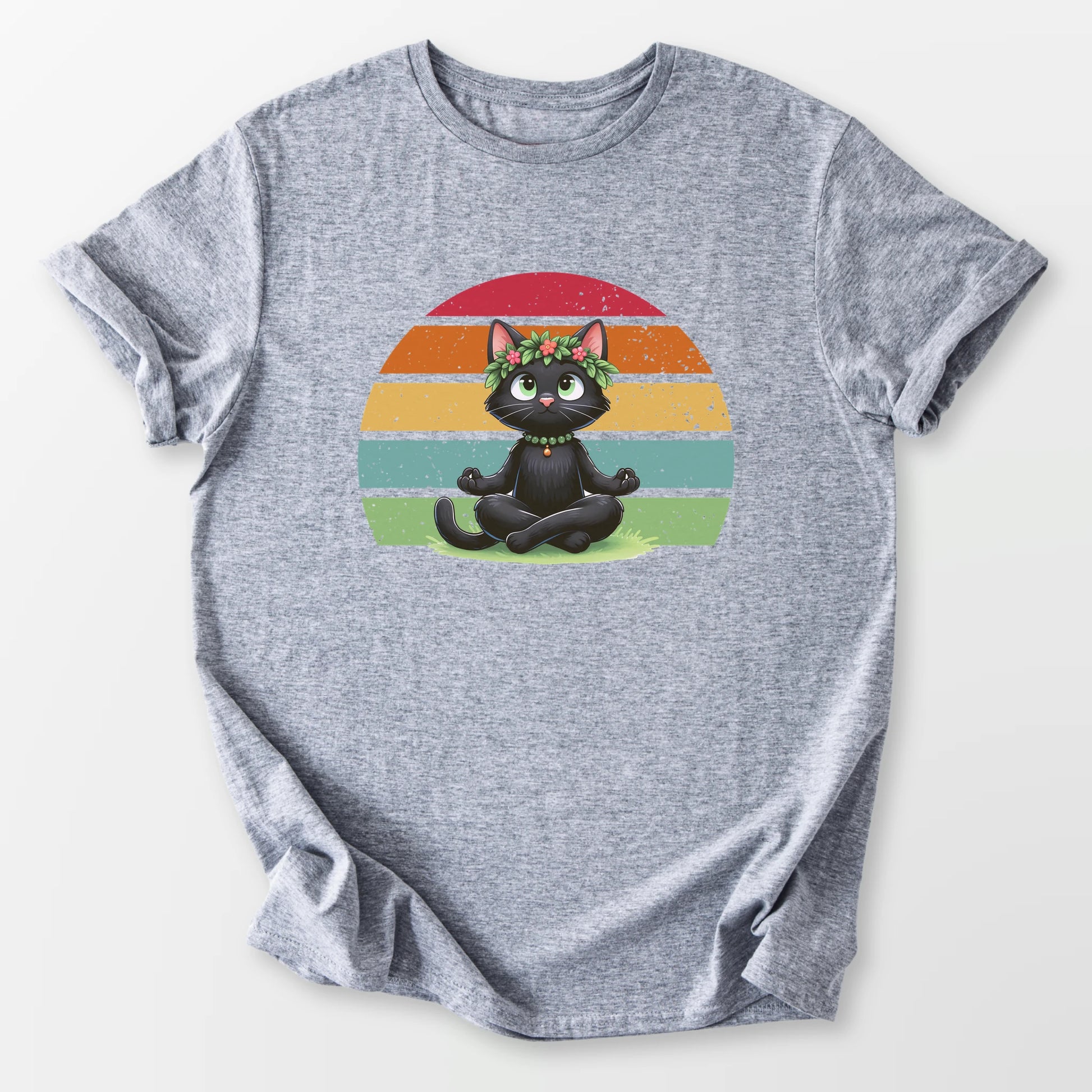 Kitty Sukhasana Tee Sport Grey T-Shirt