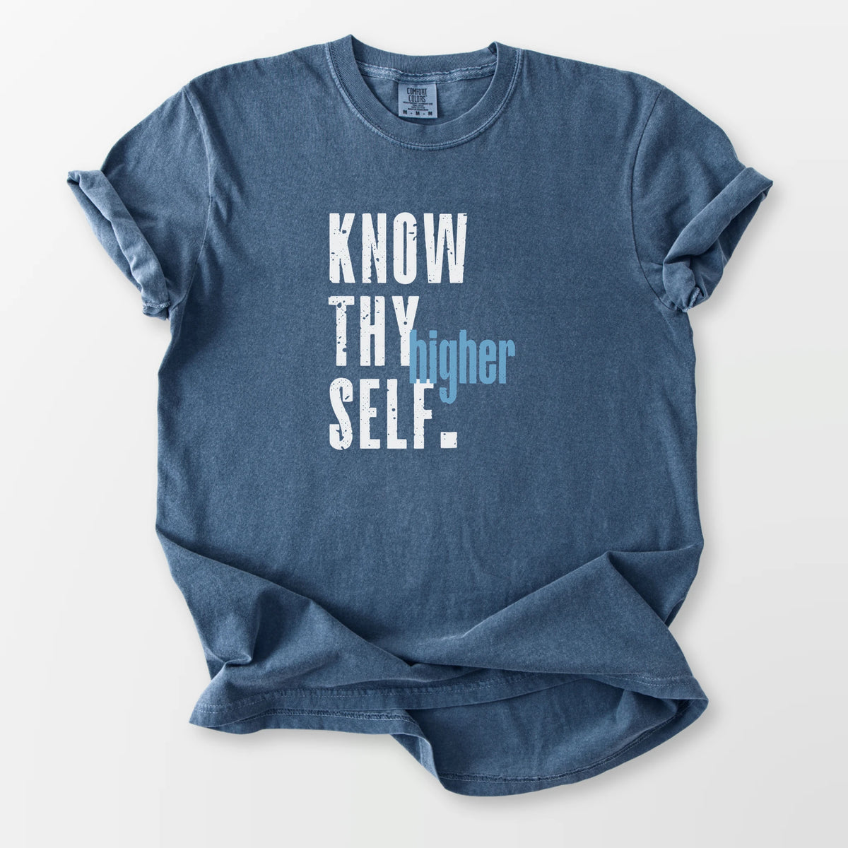 Know Thy Higher Self Comfort Tee Denim T-Shirt