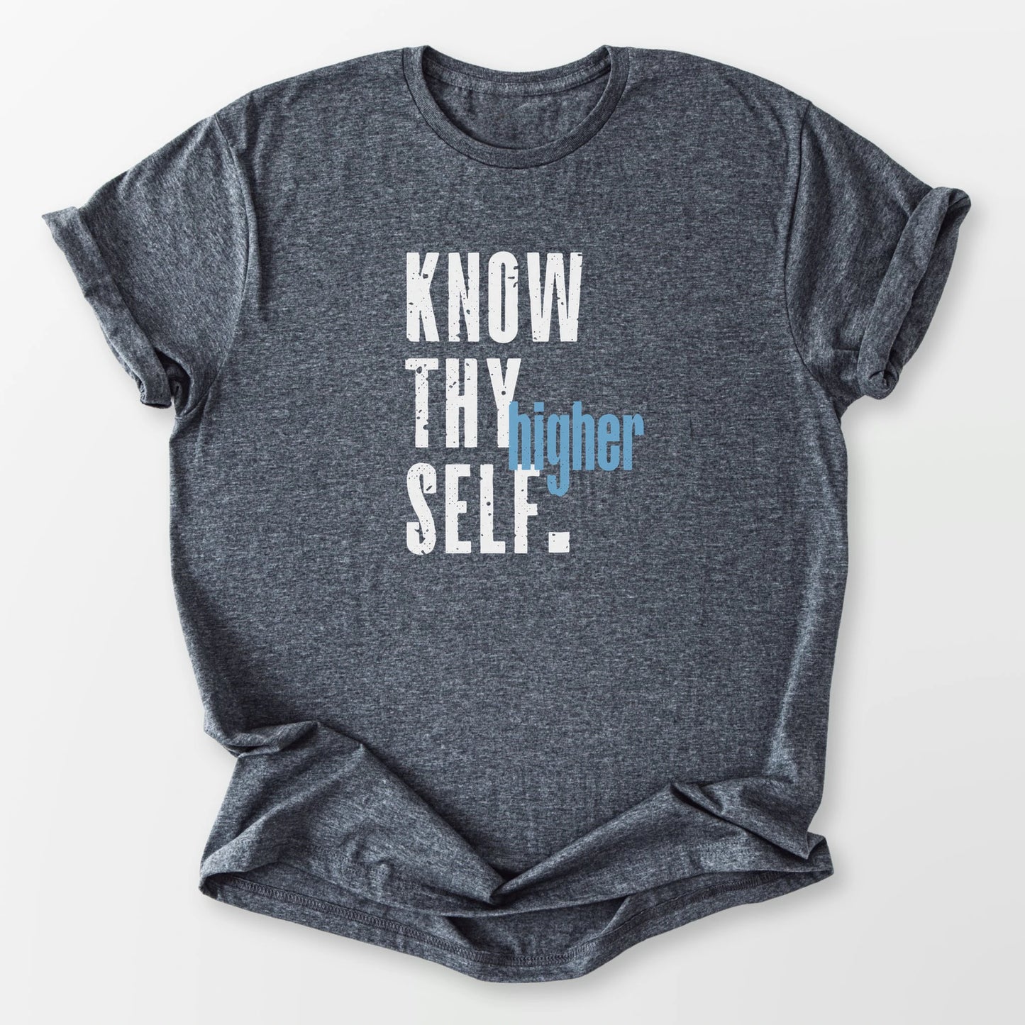 Know Thy Higher Self Tee Dark Heather Grey T-Shirt
