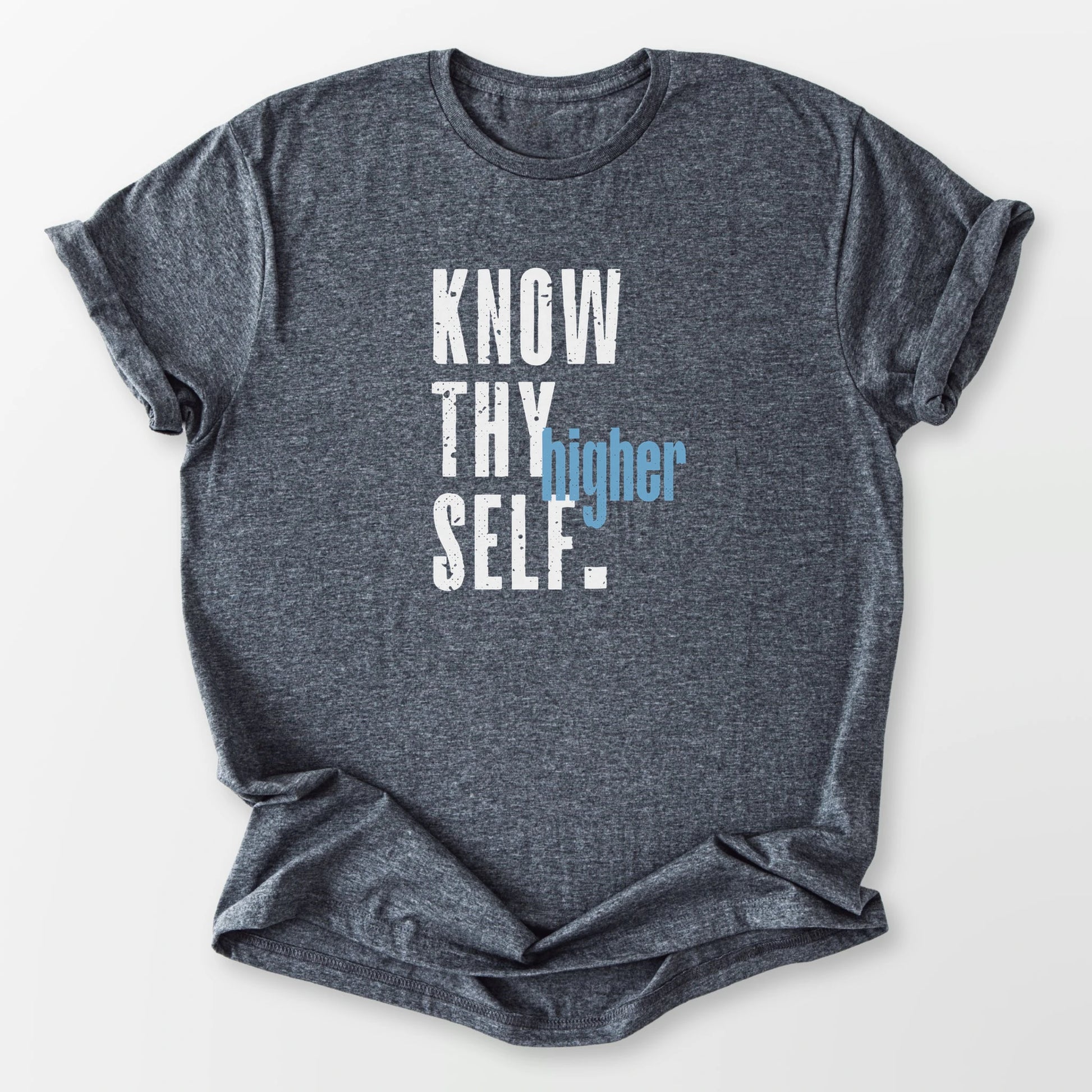 Know Thy Higher Self Tee Dark Heather Grey T-Shirt