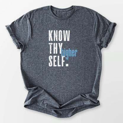 Know Thy Higher Self Tee Dark Heather Grey T-Shirt
