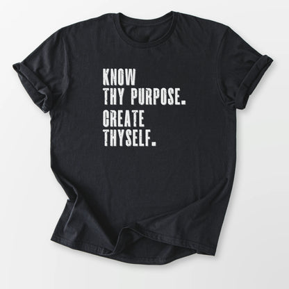 Know Thy Purpose Tee Black T-Shirt