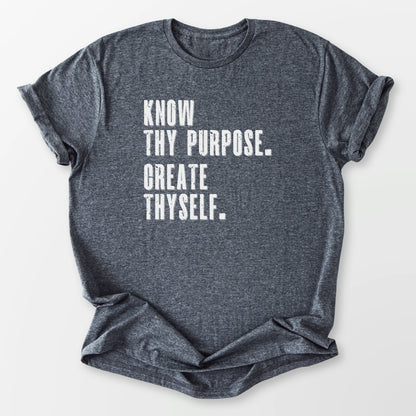 Know Thy Purpose Tee Dark Heather Grey T-Shirt