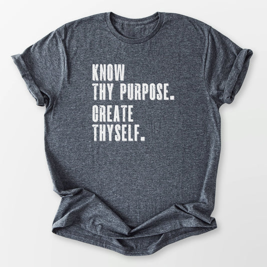 Know Thy Purpose Tee Dark Heather Grey T-Shirt