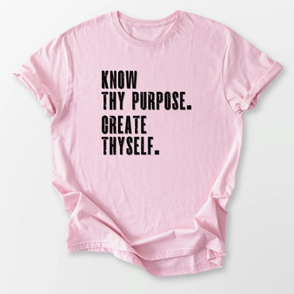 Know Thy Purpose Tee Light Pink T-Shirt