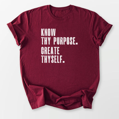 Know Thy Purpose Tee Maroon T-Shirt