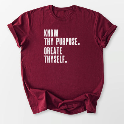 Know Thy Purpose Tee Maroon T-Shirt