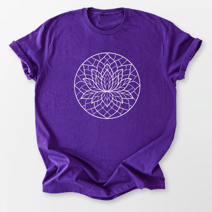 Layered Lotus Tee Purple T-Shirt