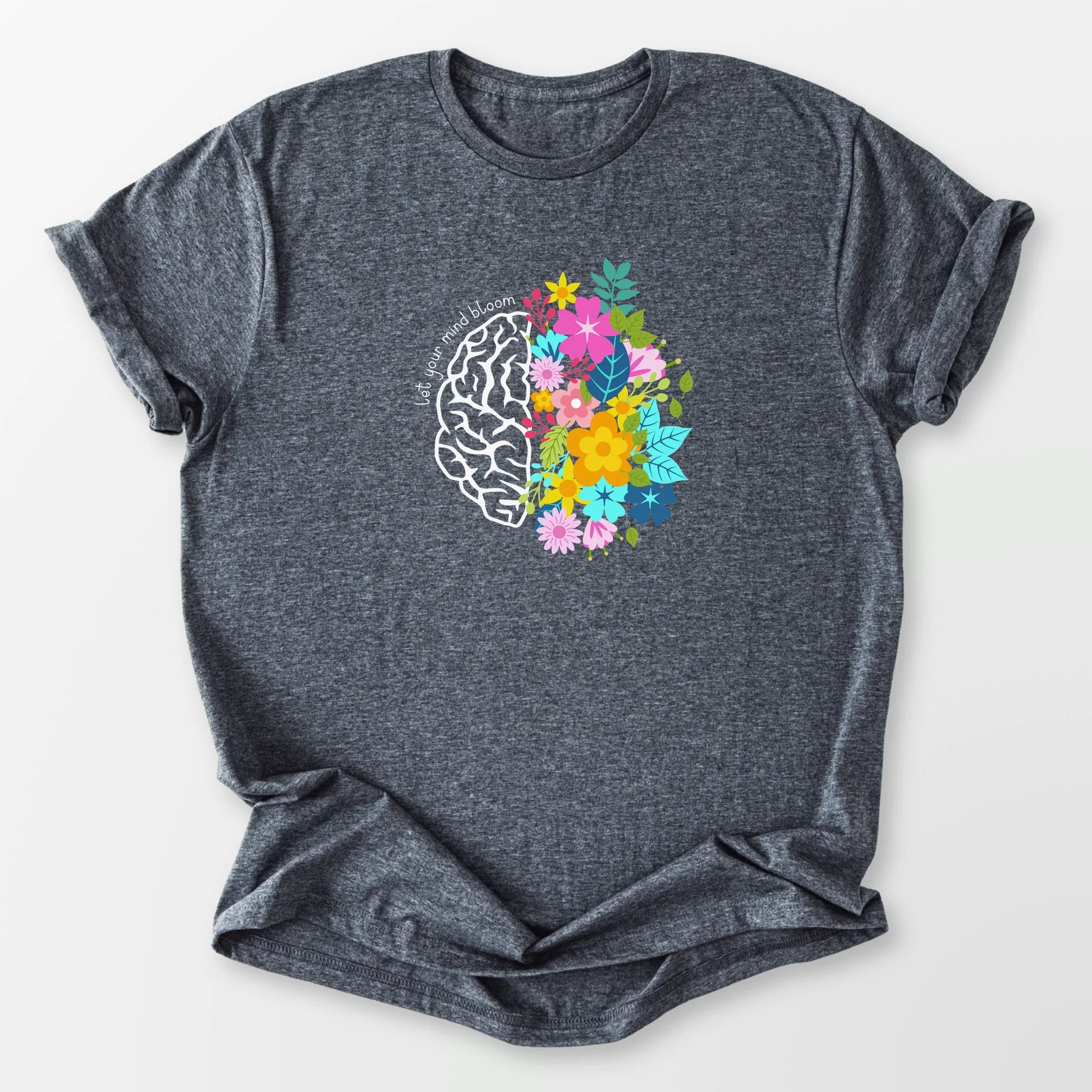 Let Your Mind Bloom Tee Dark Heather Grey T-Shirt