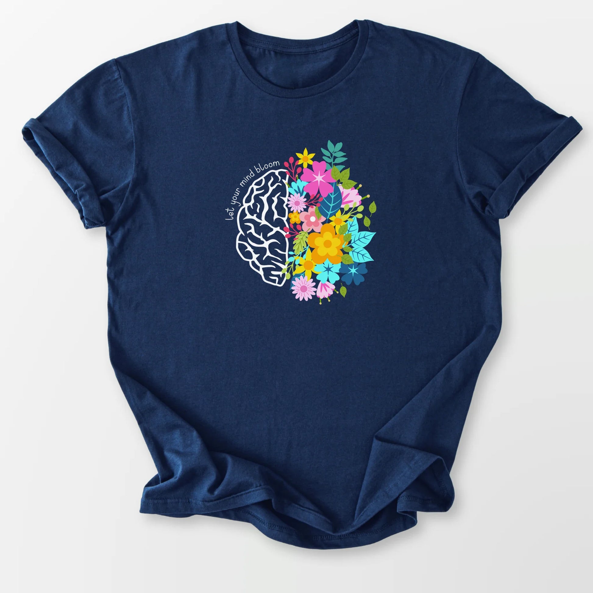 Let Your Mind Bloom Tee Navy T-Shirt