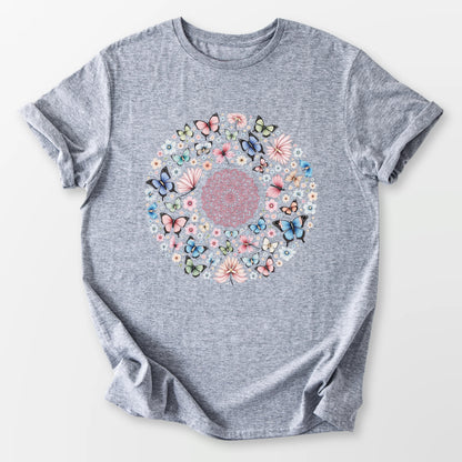 Light Butterfly Mandala Tee Sport Grey T-Shirt