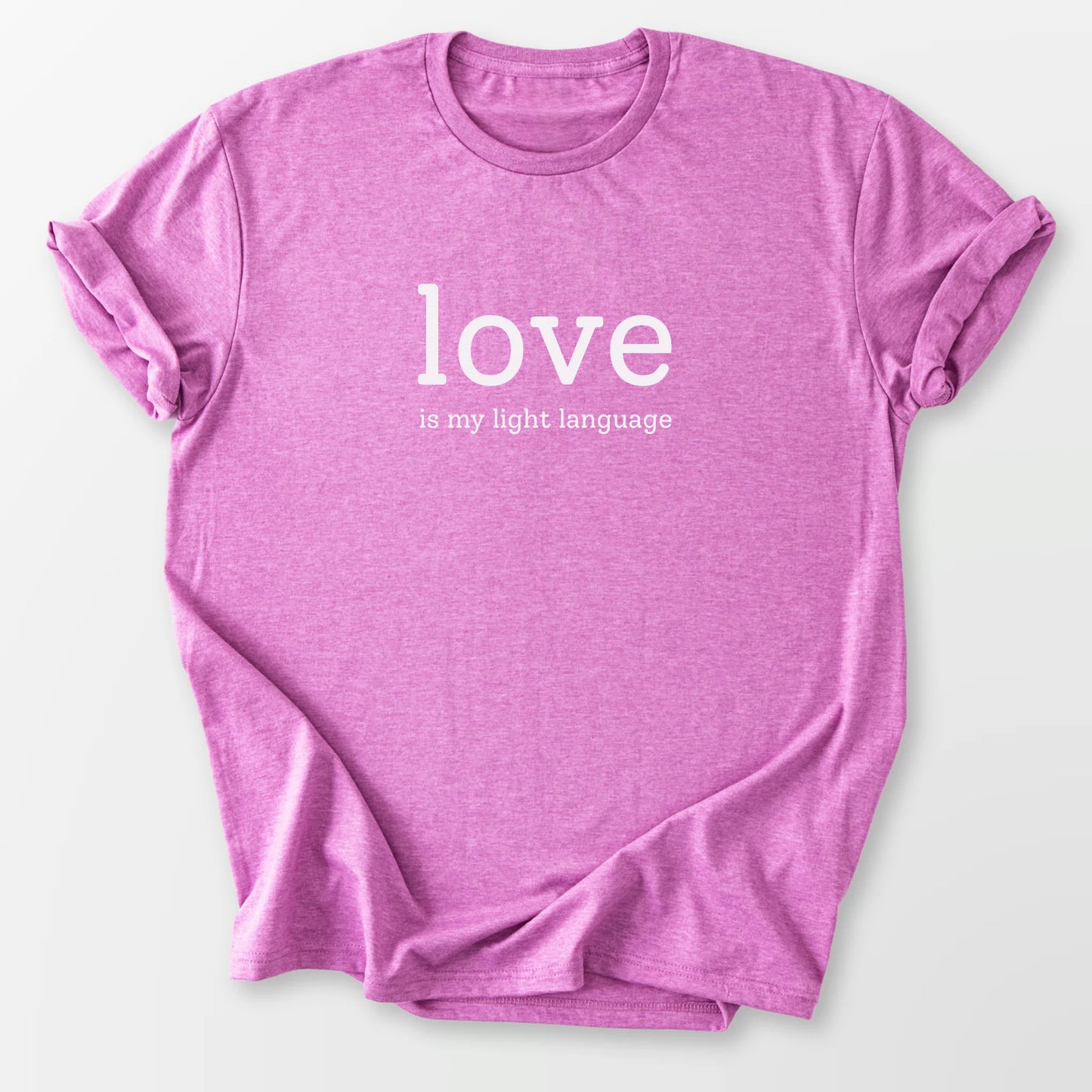 Light Language Tee Heather Radiant Orchid T-Shirt