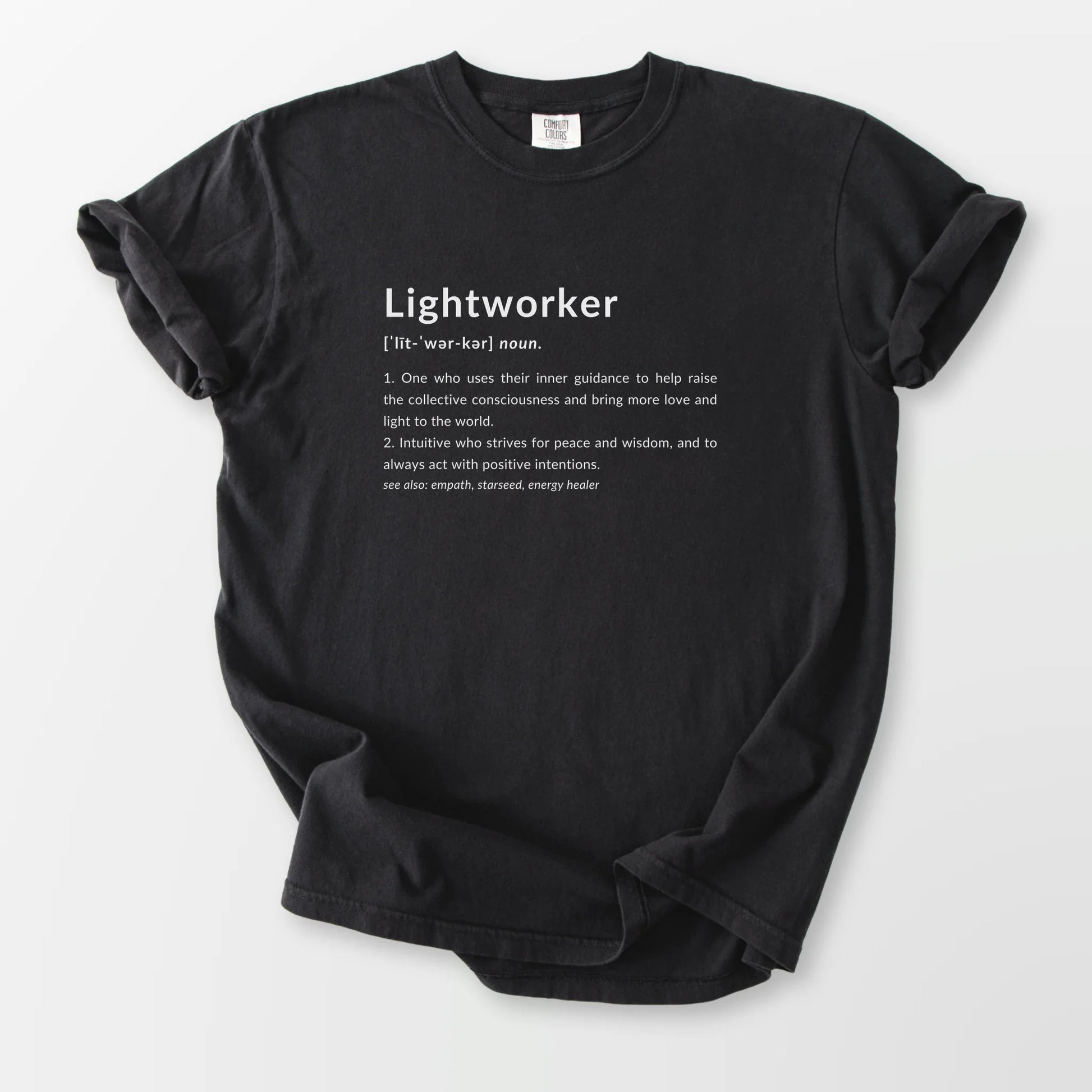 Lightworker Definition Comfort Tee Black T-Shirt
