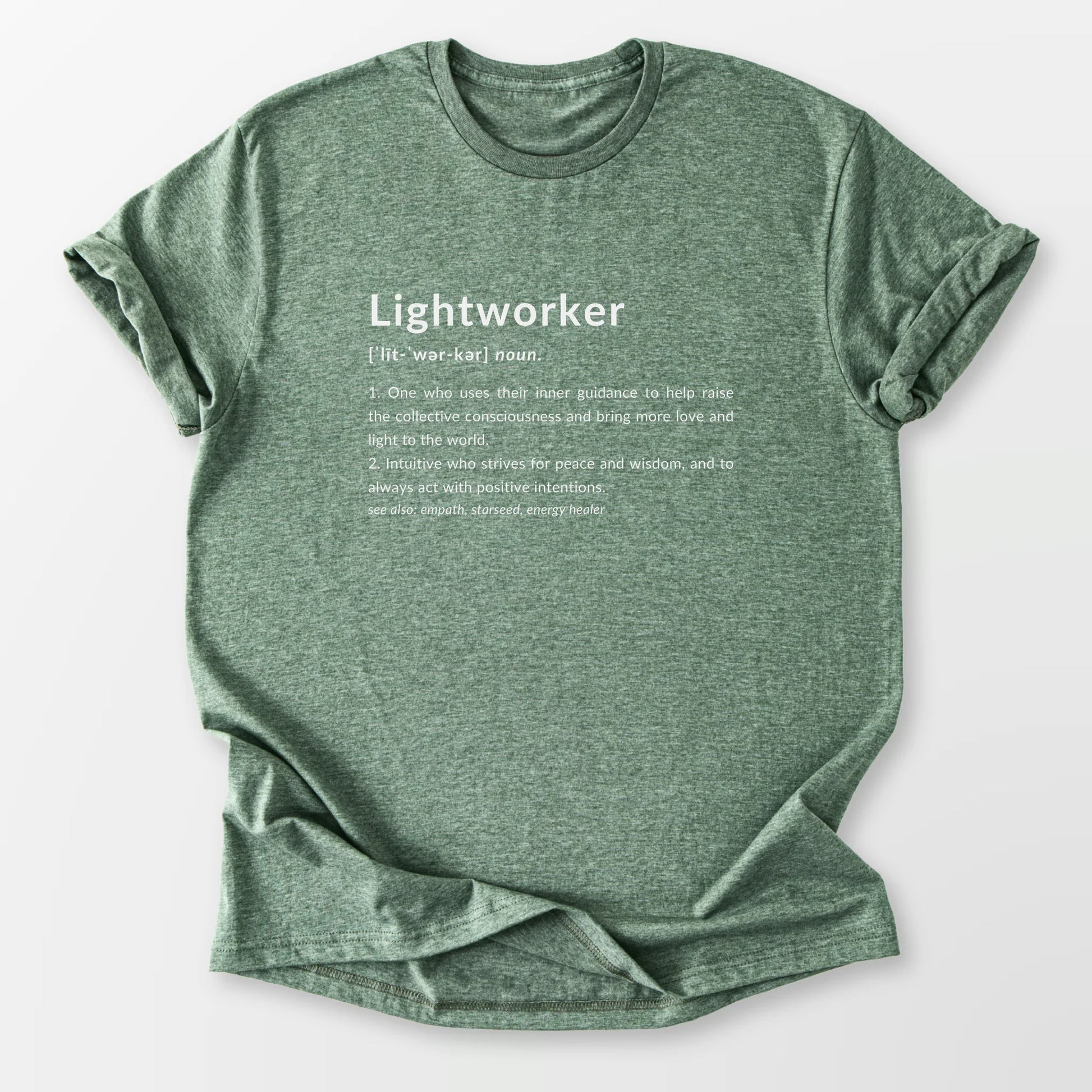 Lightworker Definition Tee Heather Military Green T-Shirt