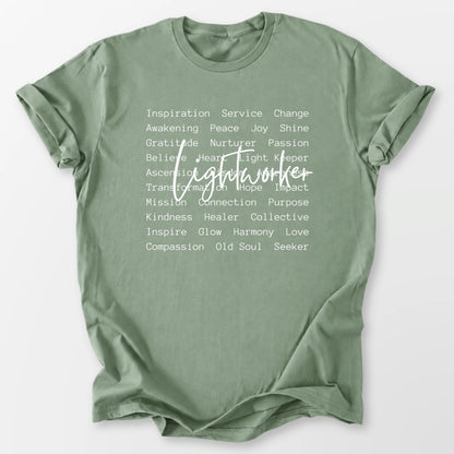 Words of a Lightworker Tee Sage T-Shirt
