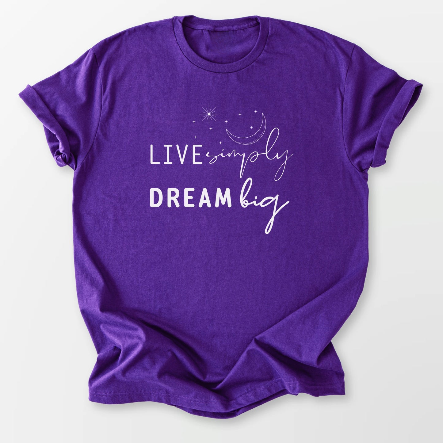 Live Simply Dream Big Tee Purple T-Shirt