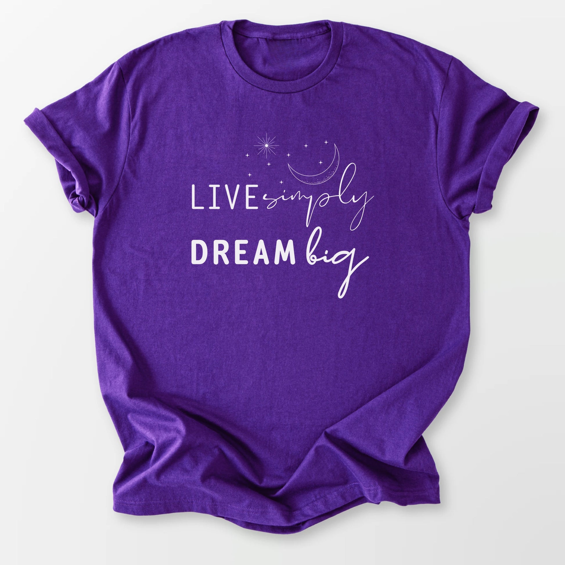 Live Simply Dream Big Tee Purple T-Shirt