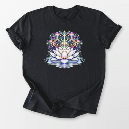 Lotus Mushrooms Tee Black T-Shirt