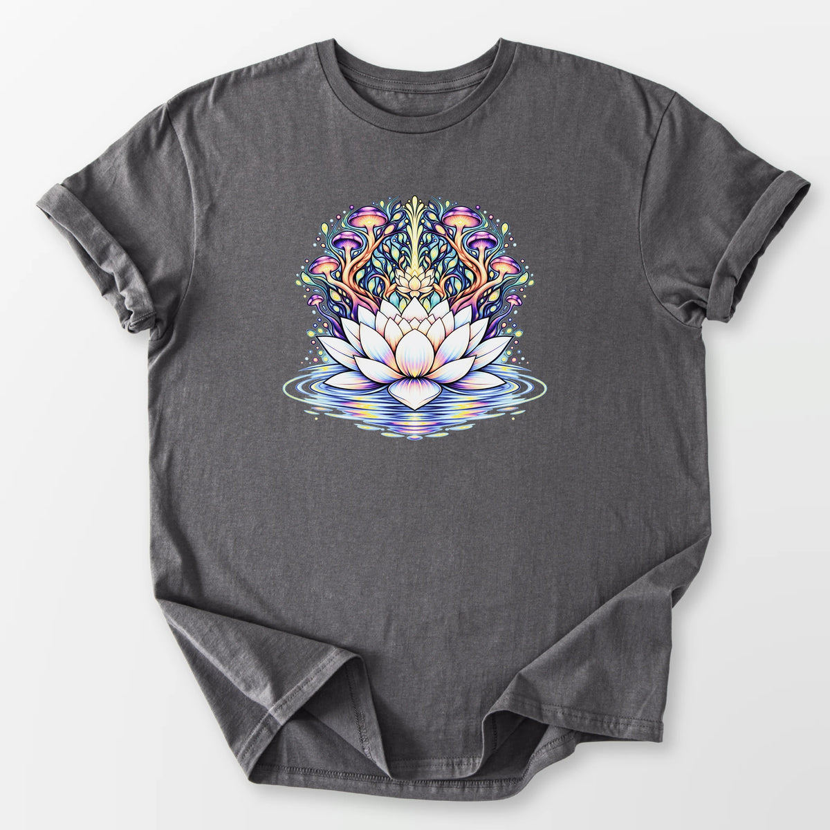 Lotus Mushrooms Tee Charcoal T-Shirt