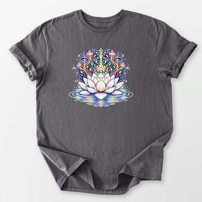 Lotus Mushrooms Tee Charcoal T-Shirt