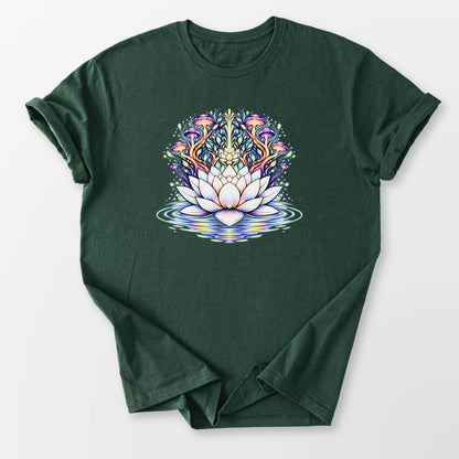 Lotus Mushrooms Tee Forest Green T-Shirt