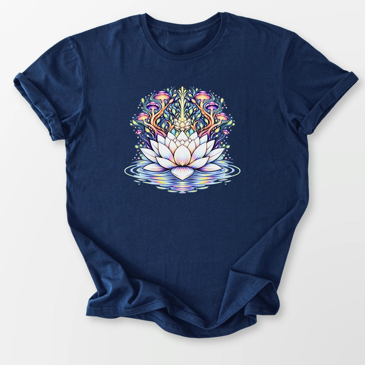 Lotus Mushrooms Tee Navy T-Shirt