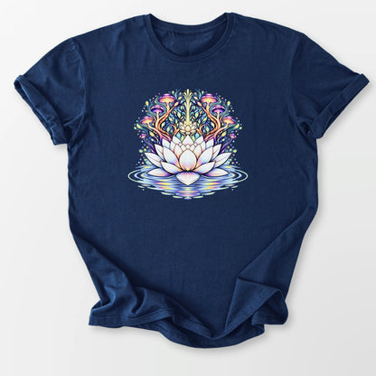 Lotus Mushrooms Tee Navy T-Shirt