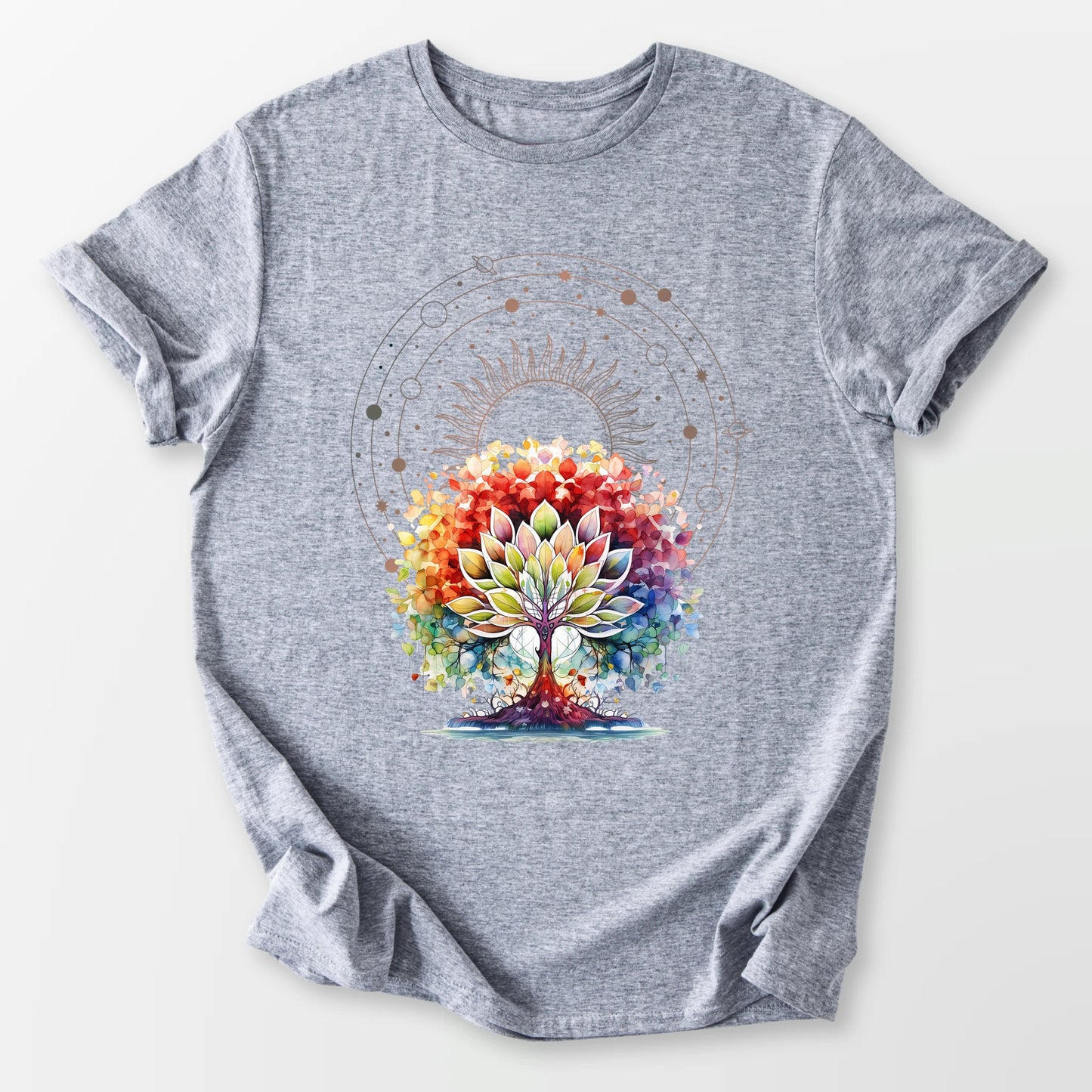 Lotus Tree of Life Tee Sport Grey T-Shirt