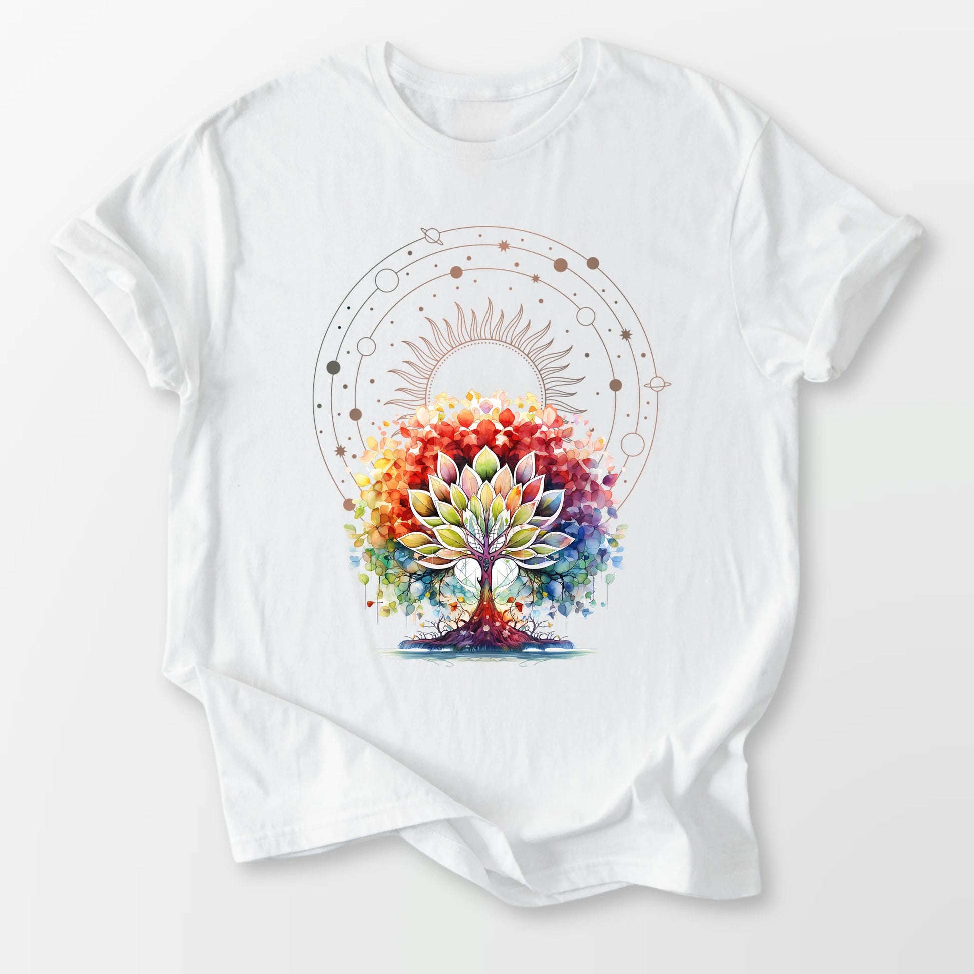 Lotus Tree of Life Tee White T-Shirt
