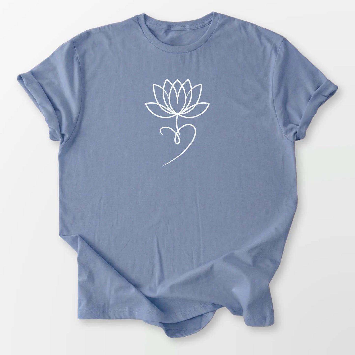 Lotus With Love Tee Stone Blue T-Shirt