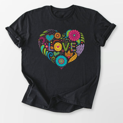 Love in Full Color Tee Black T-Shirt