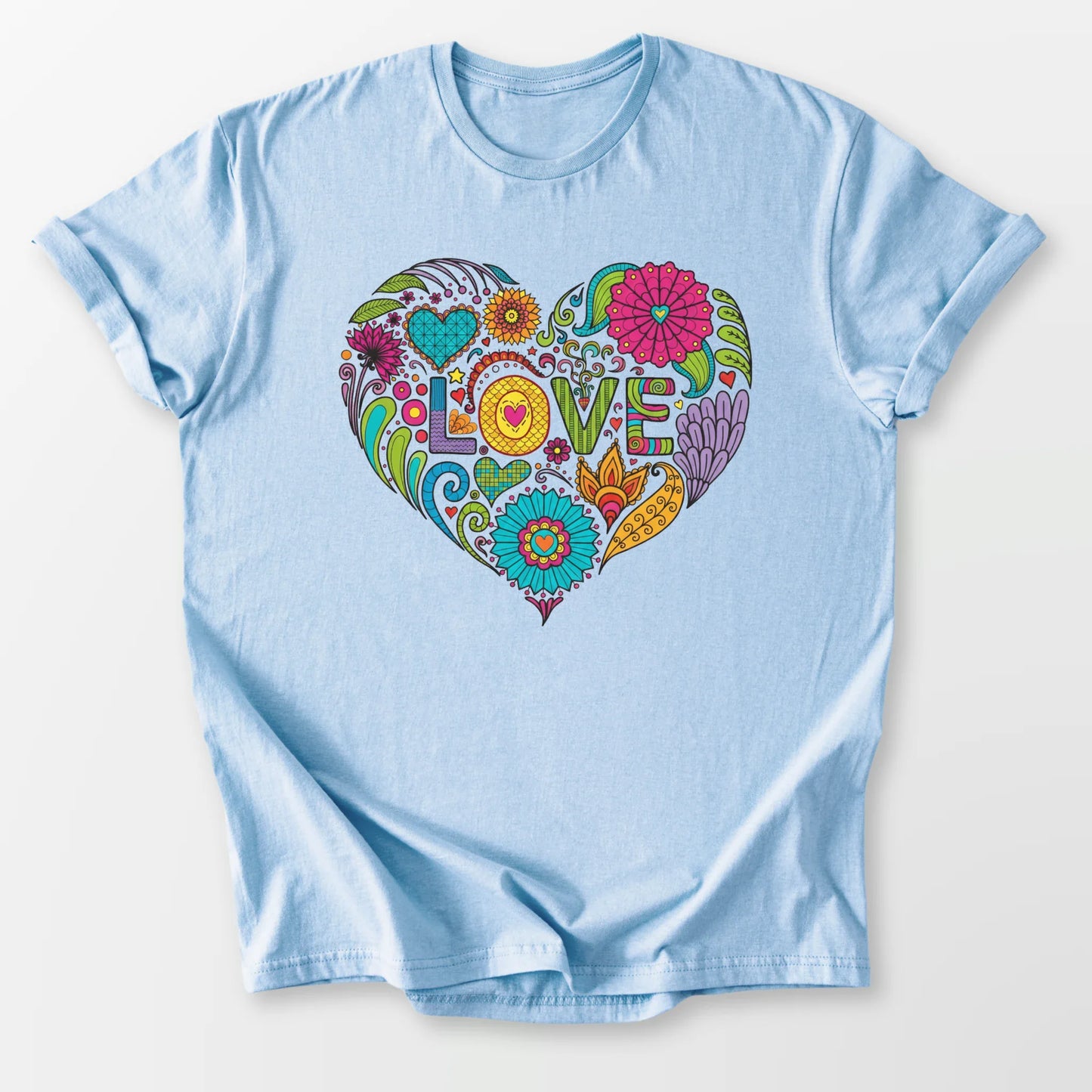 Love in Full Color Tee Light Blue T-Shirt