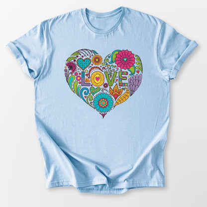Love in Full Color Tee Light Blue T-Shirt