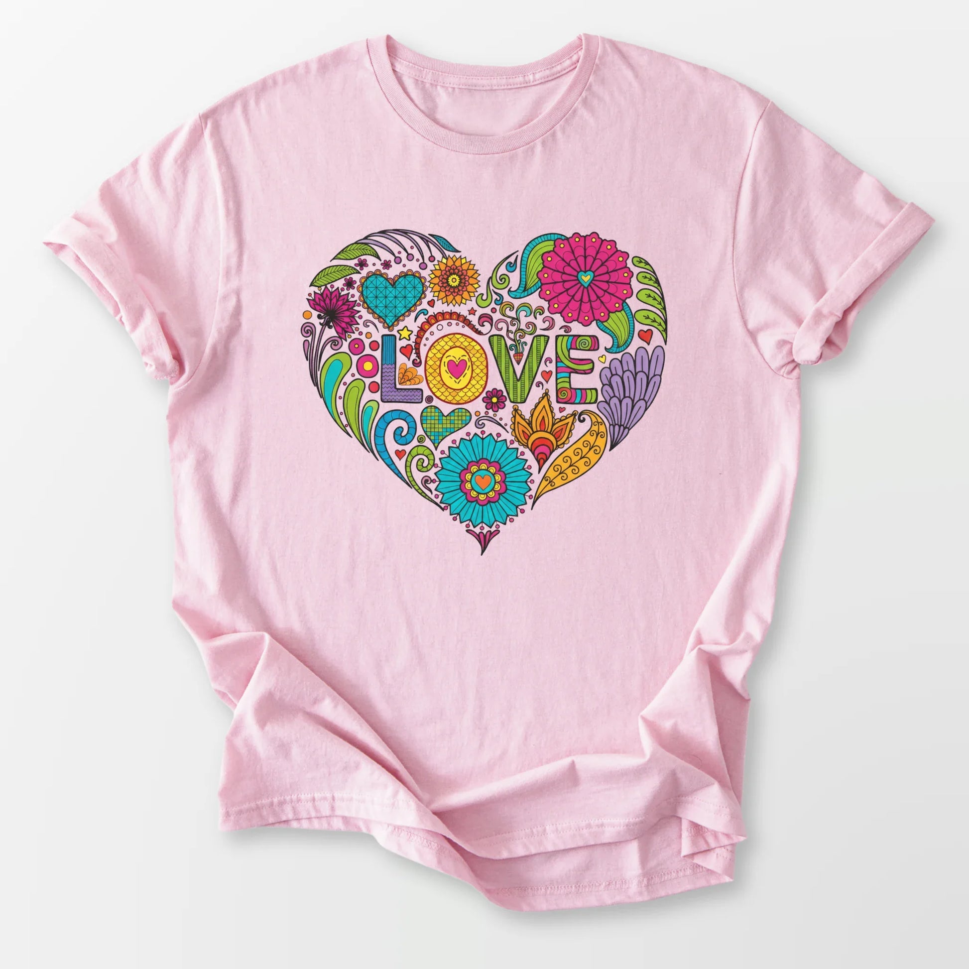Love in Full Color Tee Light Pink T-Shirt