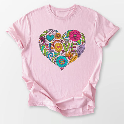 Love in Full Color Tee Light Pink T-Shirt
