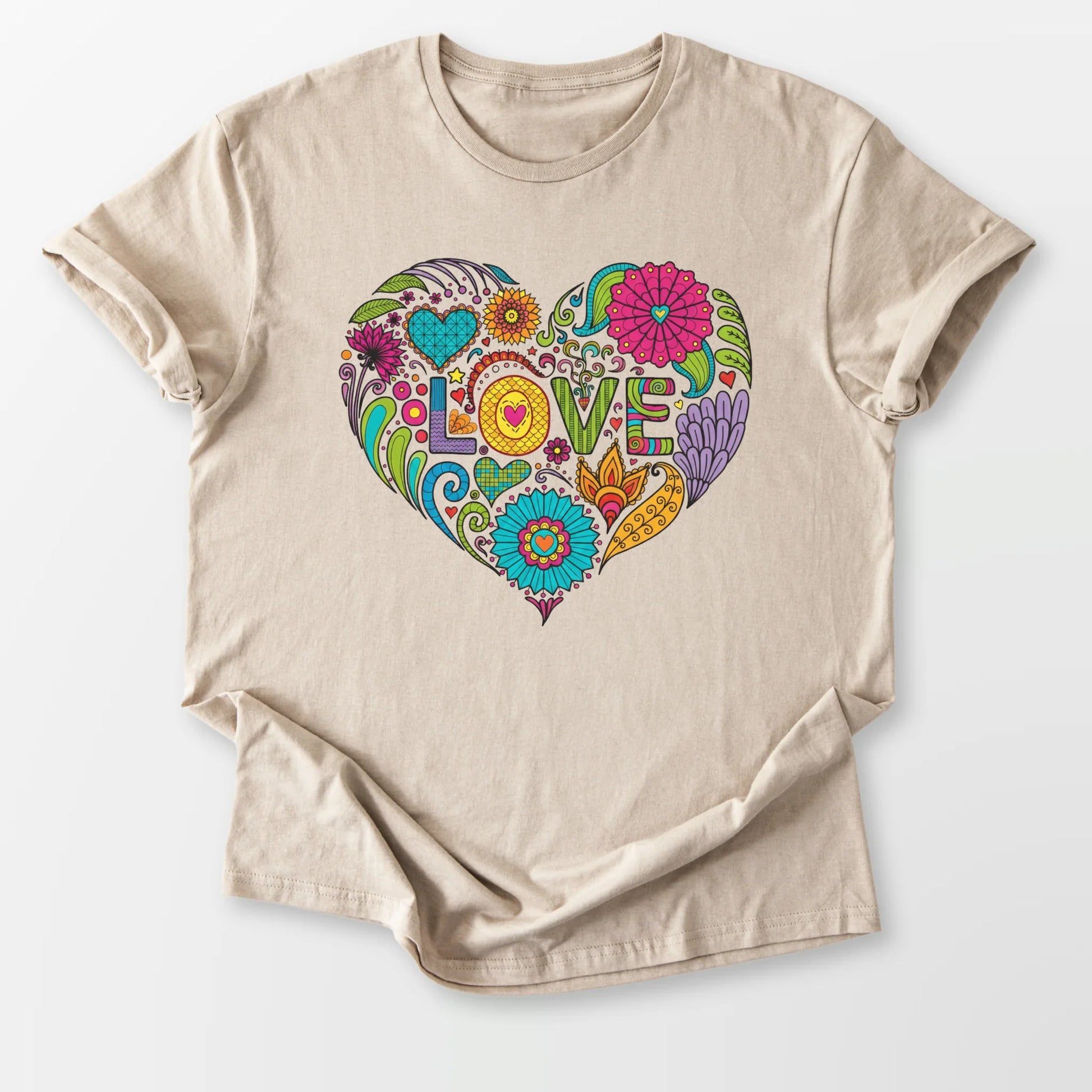 Love in Full Color Tee Sand T-Shirt