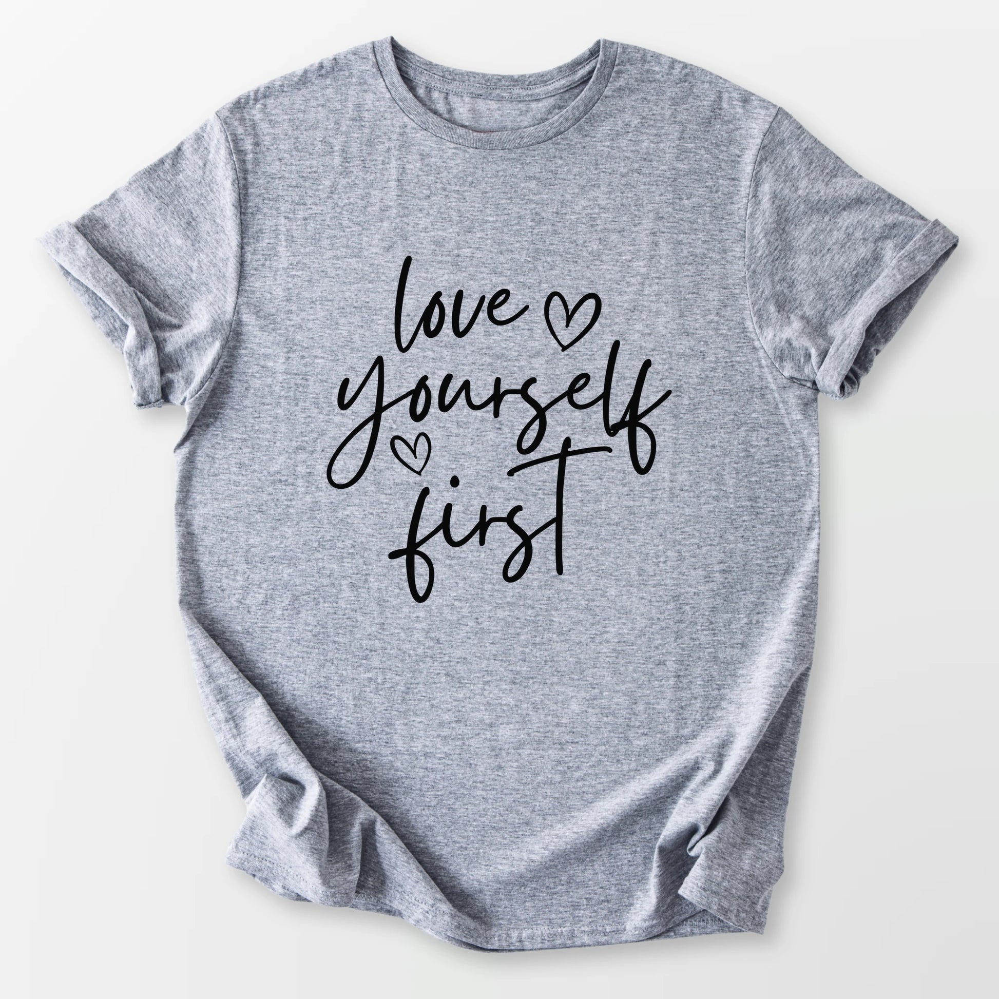 Love Yourself First Tee Sport Grey T-Shirt