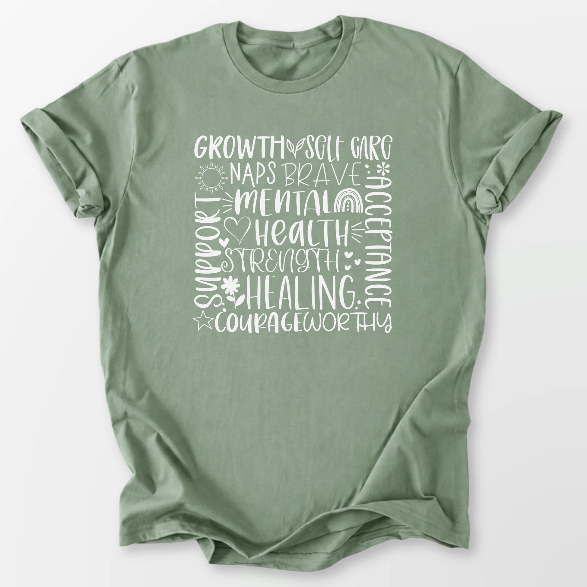 Mental Health Strength Tee Sage T-Shirt