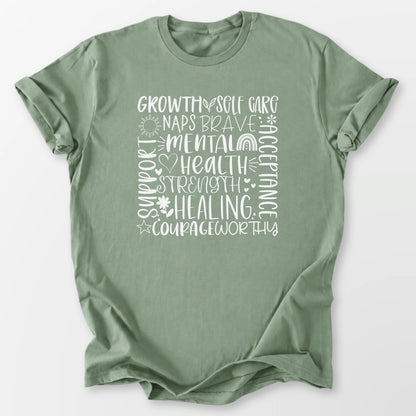 Mental Health Strength Tee Sage T-Shirt