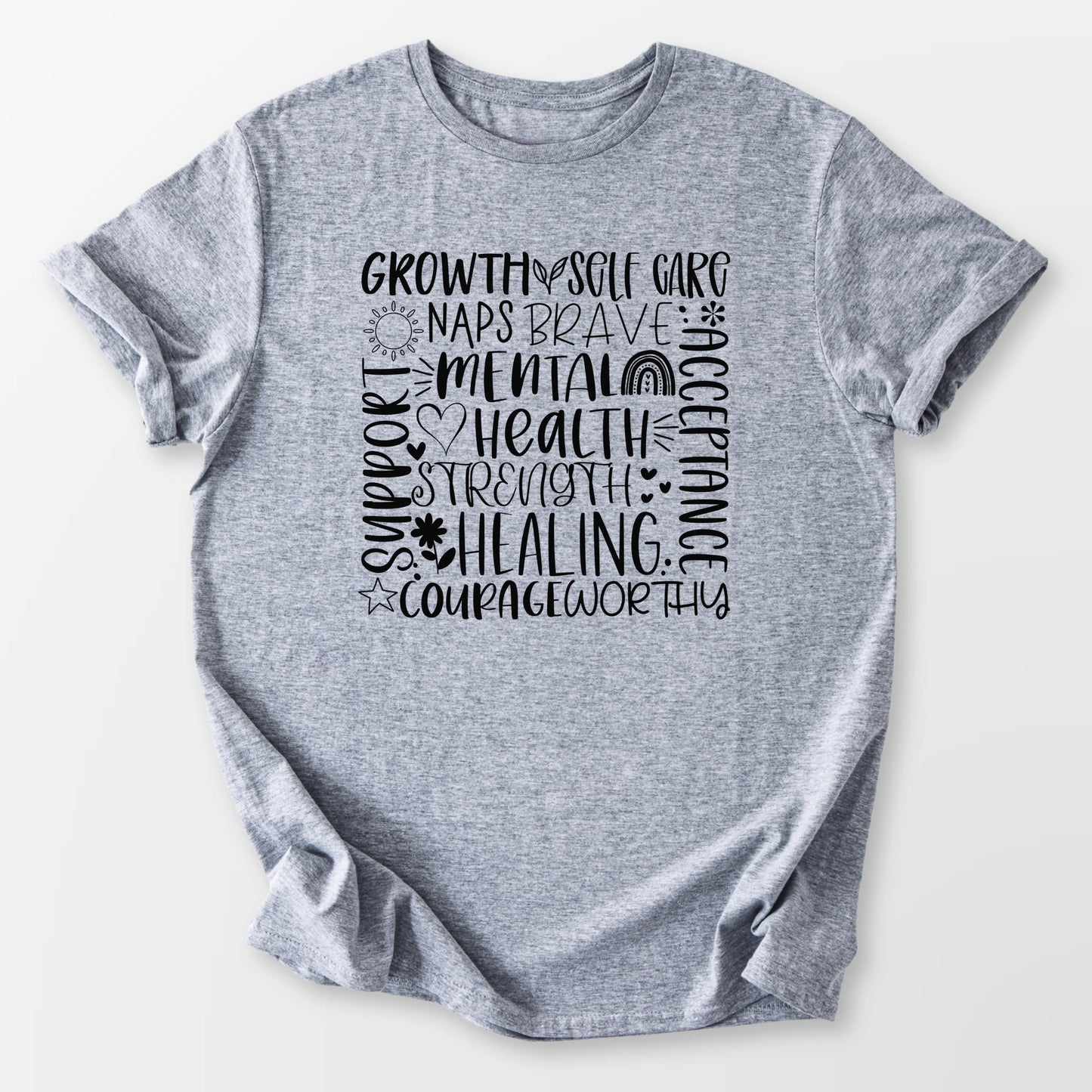 Mental Health Strength Tee Sport Grey T-Shirt
